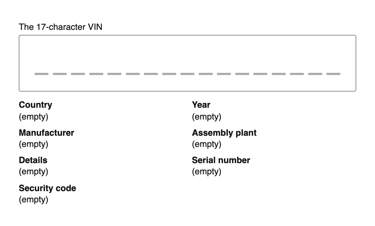 VIN Decoder