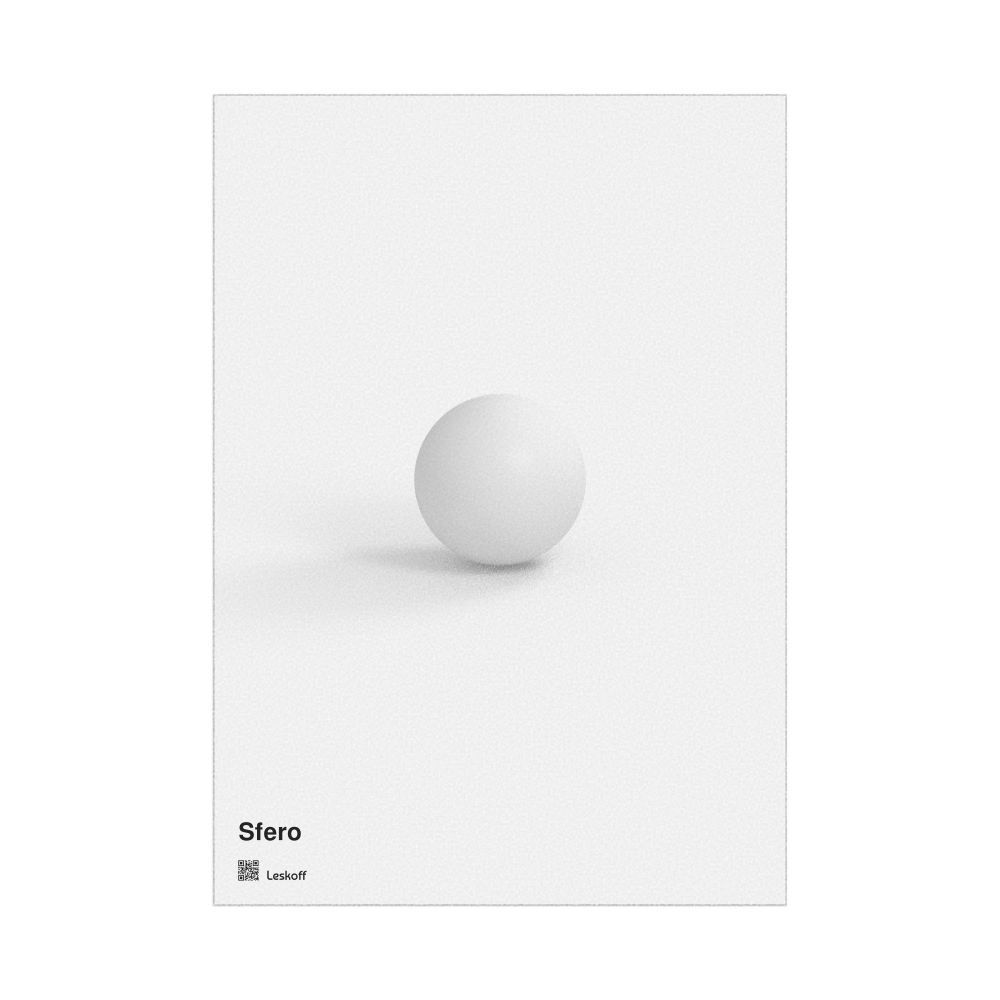 Leskoff Sphere Poster, Solid Shape, Esperanto-Labeled, image 1 of 1