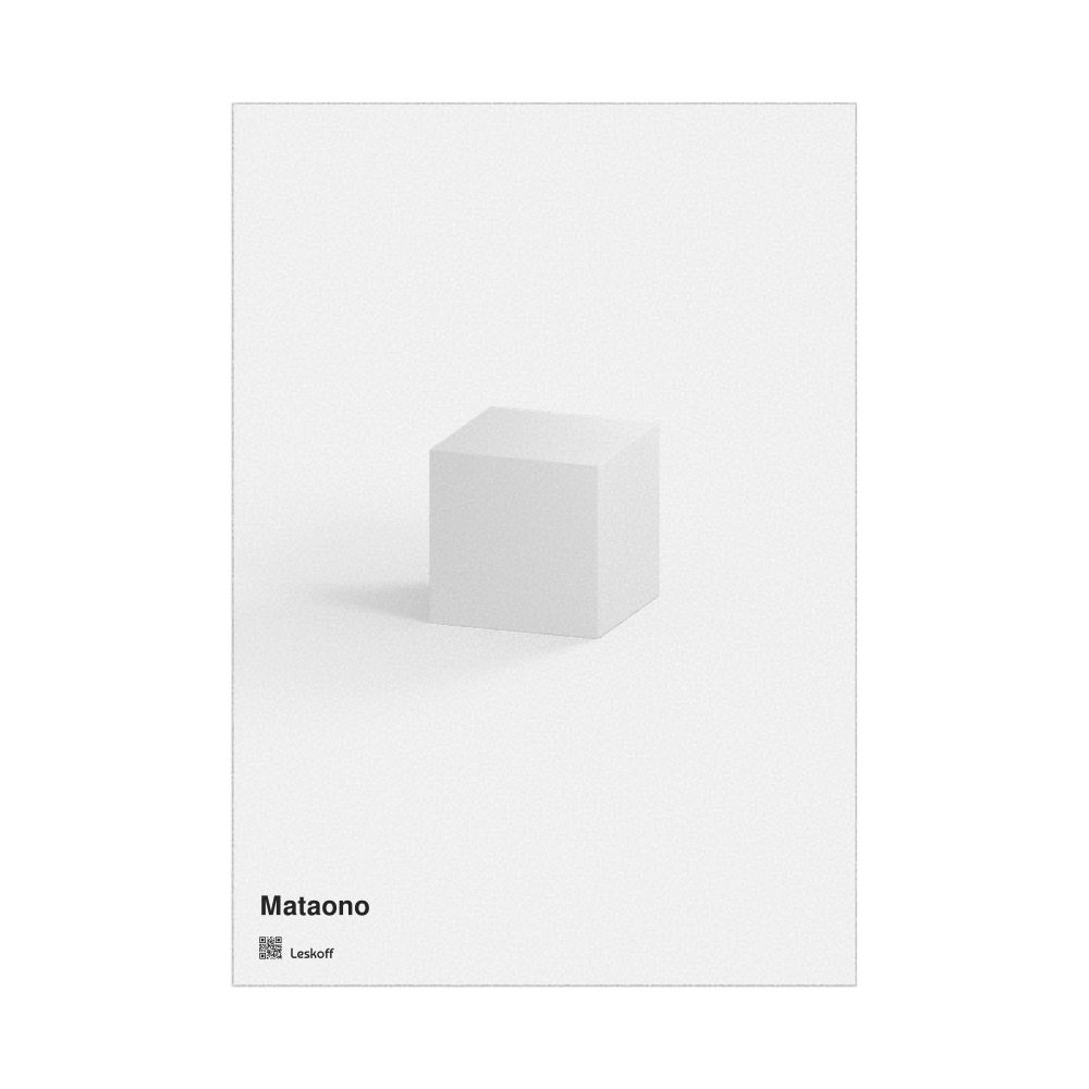 Leskoff Cube Poster, Solid Shape, Māori-Labeled, image 1 of 1