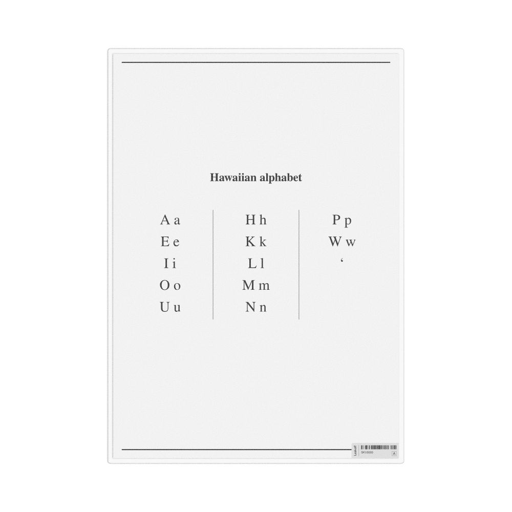 Leskoff Hawaiian Alphabet Chart, image 1 of 1