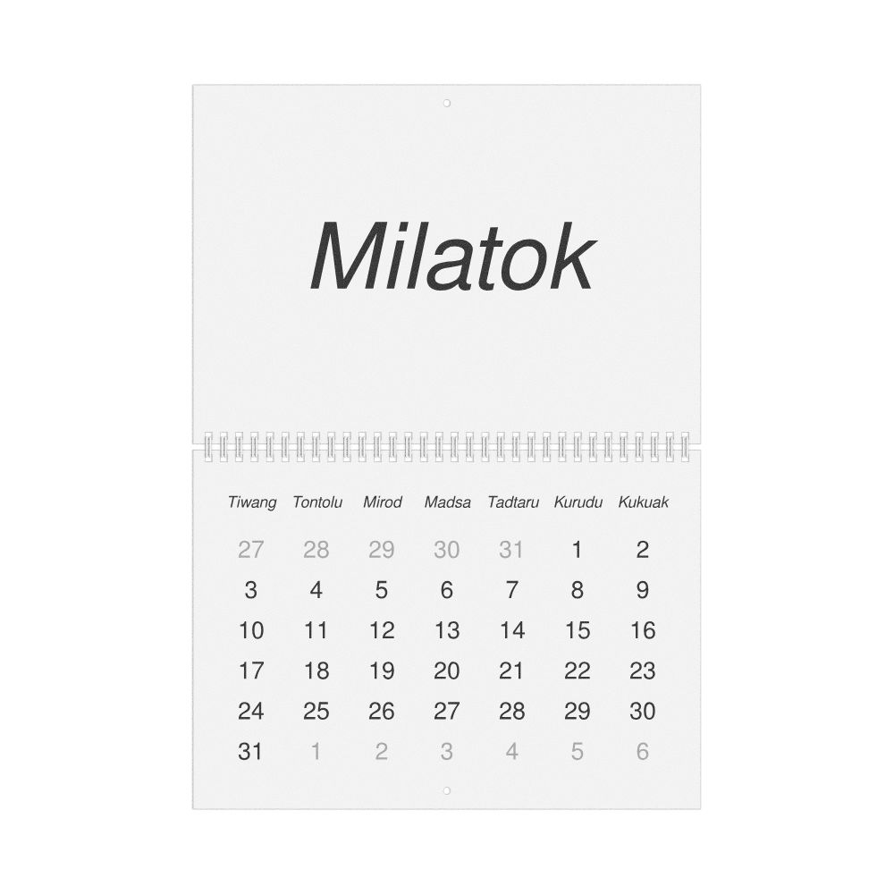 Leskoff 2027 Wall Calendar, Dusun-Labeled, Sunday-Start Layout, Wire-Bound, 11.7 x 8.3 in (29.7 x 21.0 cm), image 1 of 1