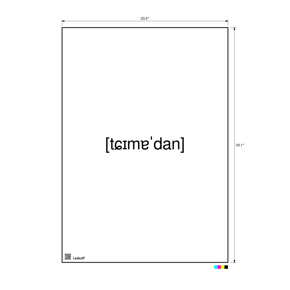 Leskoff чемодан IPA Transcription Poster, image 1 of 1