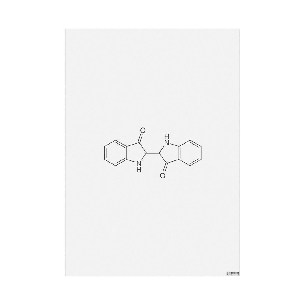 Leskoff Indigo Molecule Poster, 2D Structure, image 1 of 1