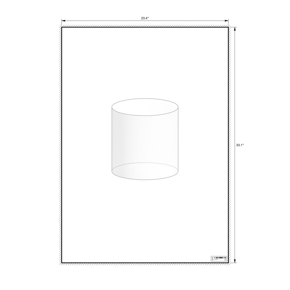 Leskoff Cylinder Poster, Graphic Style, Translucent Material, image 1 of 1