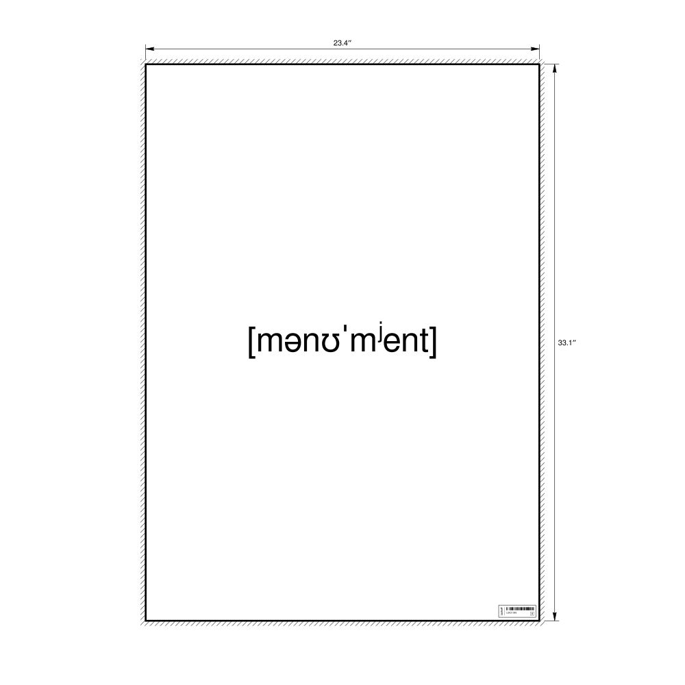 Leskoff монумент IPA Transcription Poster, image 1 of 1