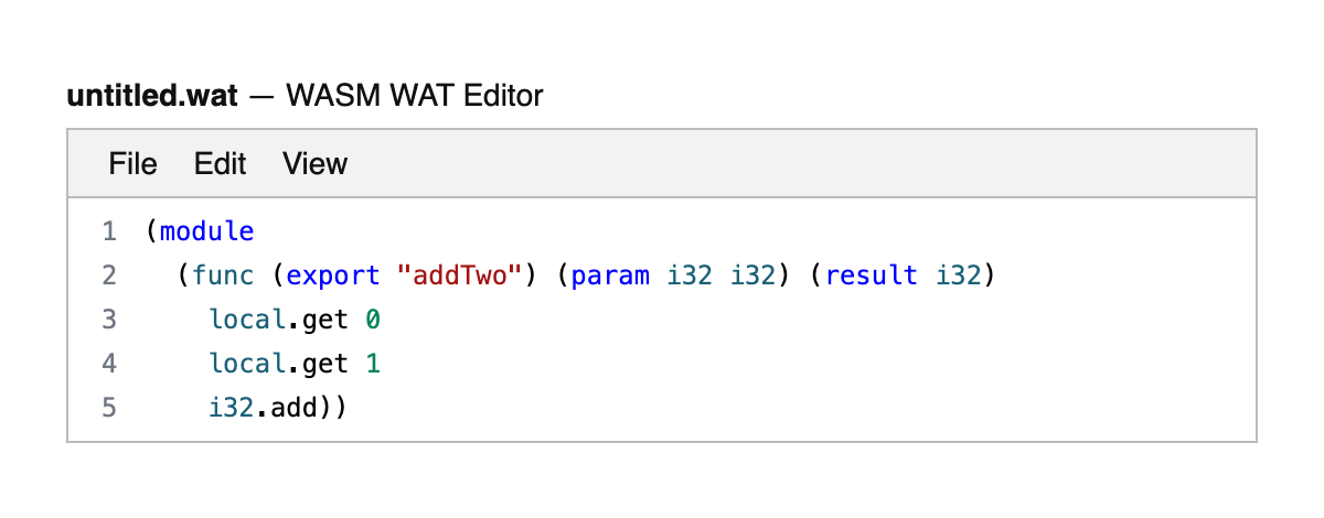 WASM WAT Editor