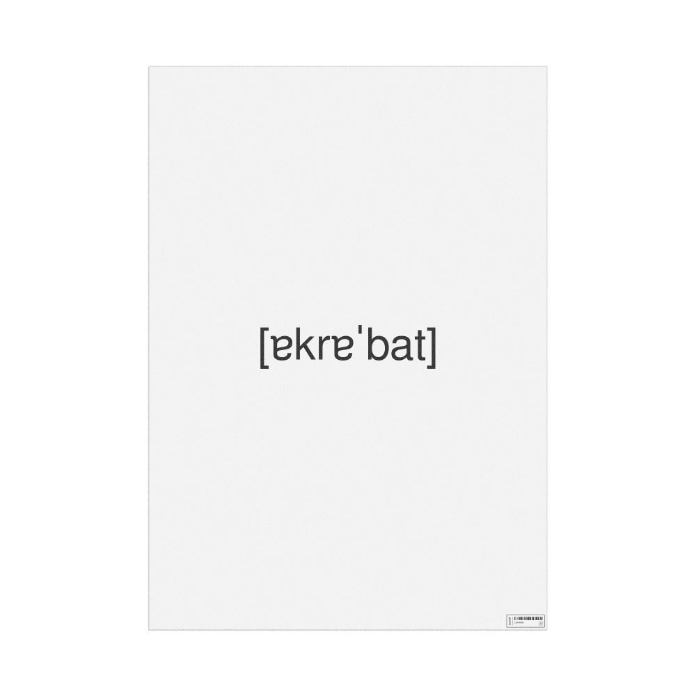 Leskoff акробат IPA Transcription Poster, image 1 of 1