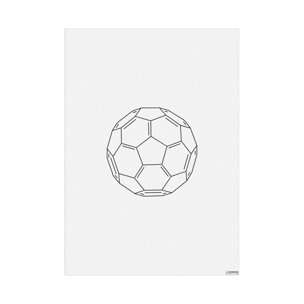 Leskoff Fullerene Molecule Poster, 2D Structure, image 1 of 1