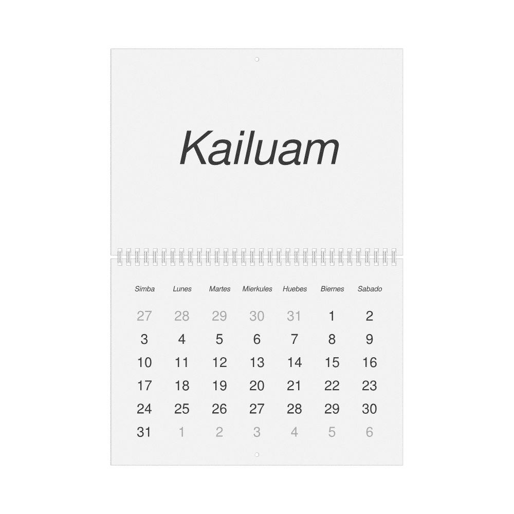Leskoff 2027 Wall Calendar, Pangasinan-Labeled, Sunday-Start Layout, Wire-Bound, 11.7 x 8.3 in (29.7 x 21.0 cm), image 1 of 1
