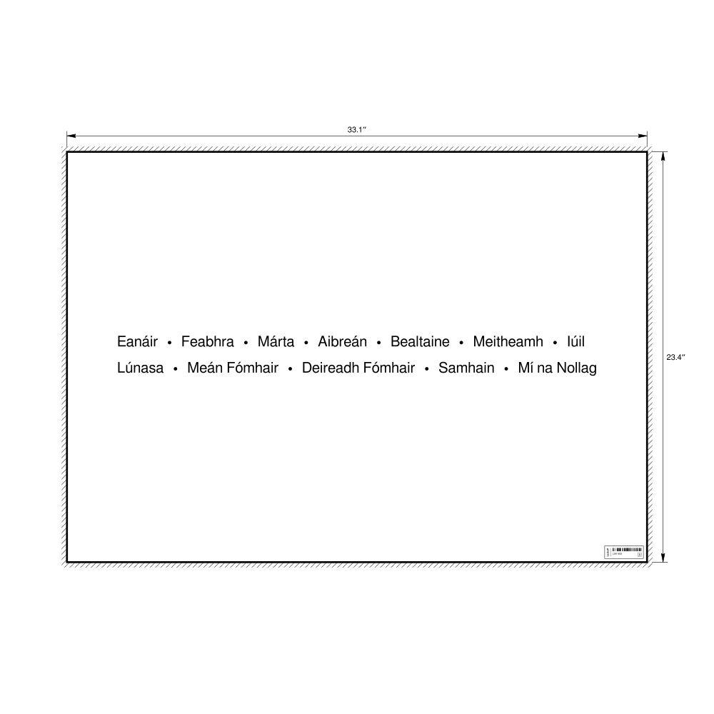 Leskoff Months of the Year Poster, Irish-Labeled, image 1 of 1