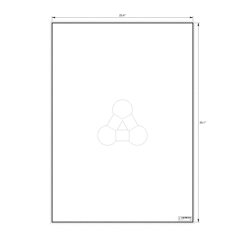 Leskoff Trihydrogen Cation Poster, Ball-and-Stick Model, Stylized, image 1 of 1