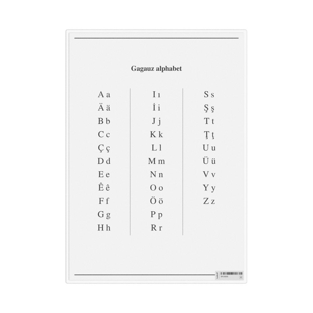 Leskoff Gagauz Alphabet Chart, image 1 of 1
