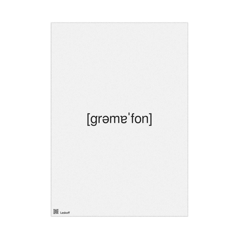 Leskoff граммофон IPA Transcription Poster, image 1 of 1