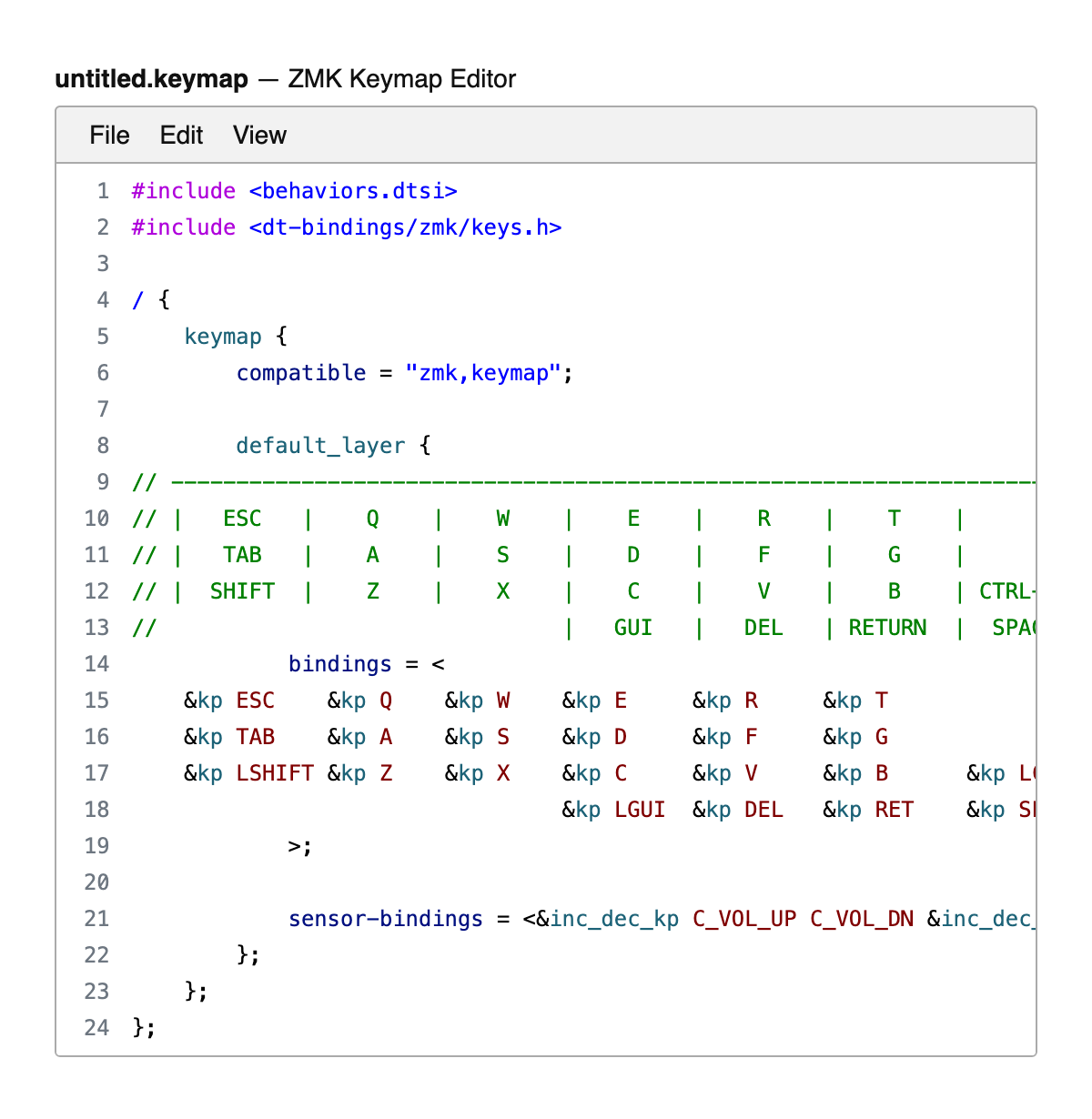 ZMK Keymap Editor