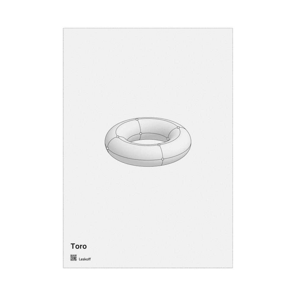 Leskoff Torus Poster, Feature View, Spanish-Labeled, image 1 of 1