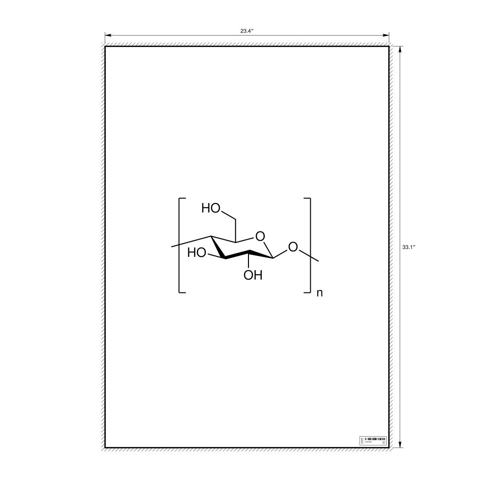 Leskoff Cellulose Molecule Poster, 2D Structure, image 1 of 1