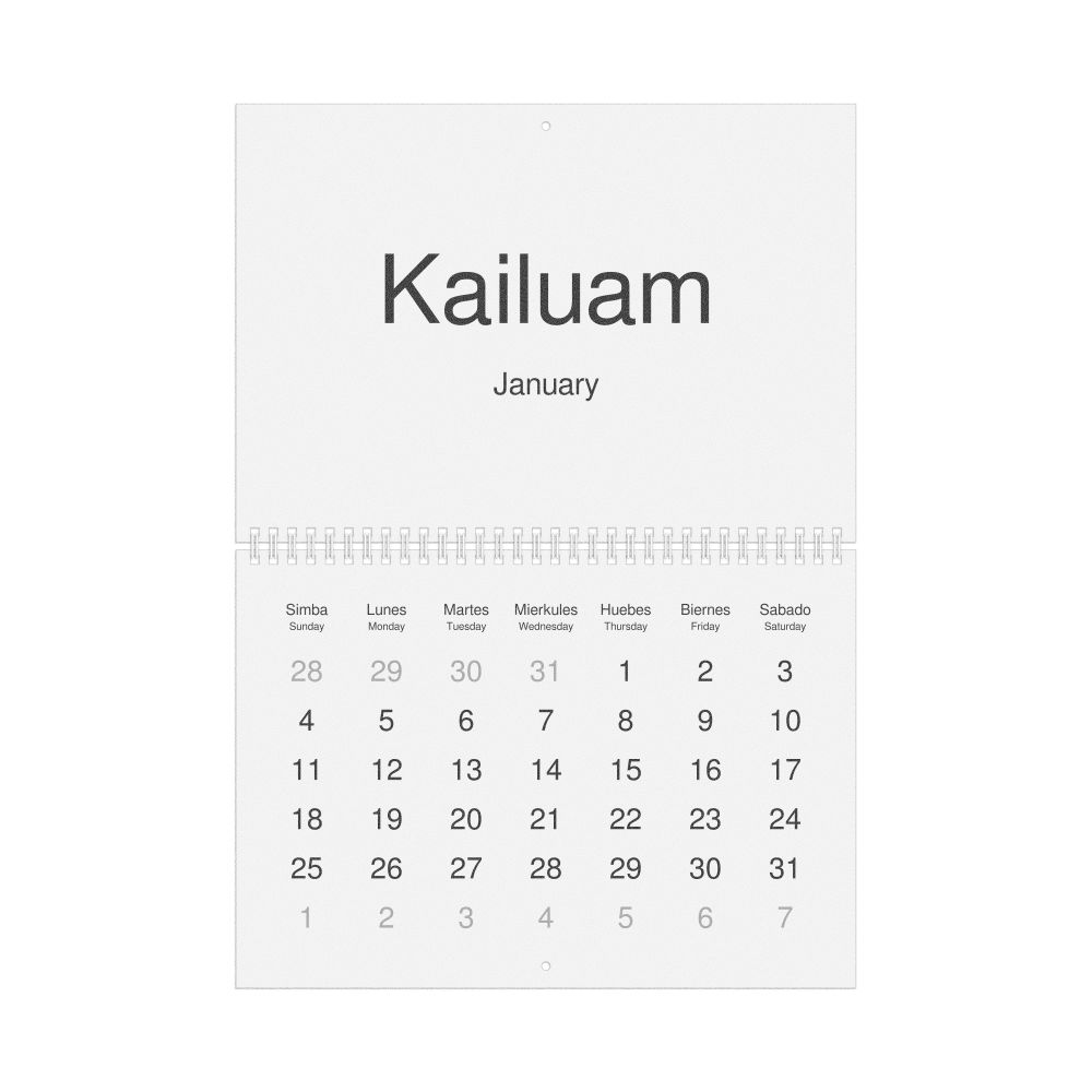Leskoff 2026 Wall Calendar, Pangasinan/English-Labeled, Sunday-Start Layout, Wire-Bound, 11.7 x 8.3 in (29.7 x 21.0 cm), image 1 of 1