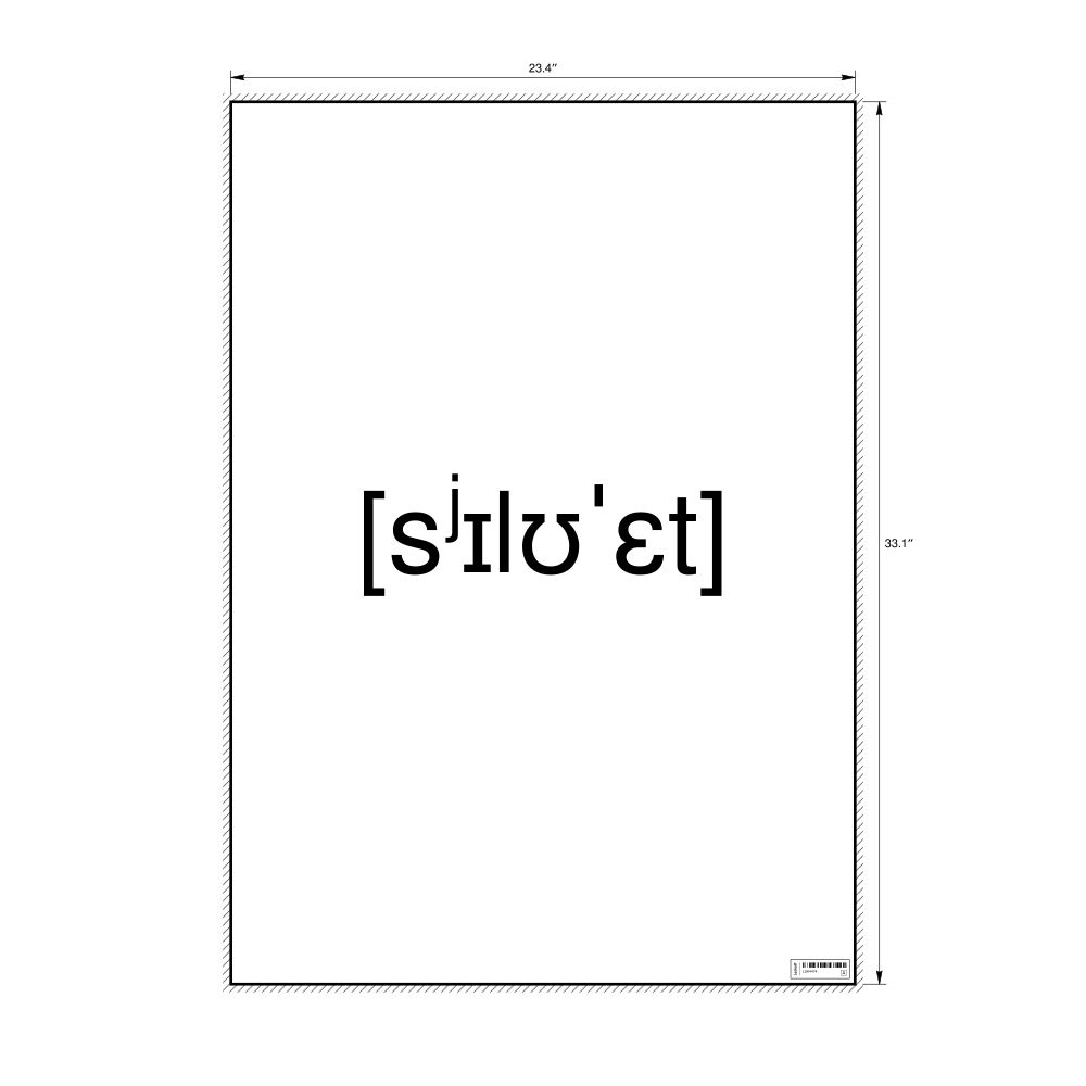 Leskoff силуэт IPA Transcription Poster, image 1 of 1