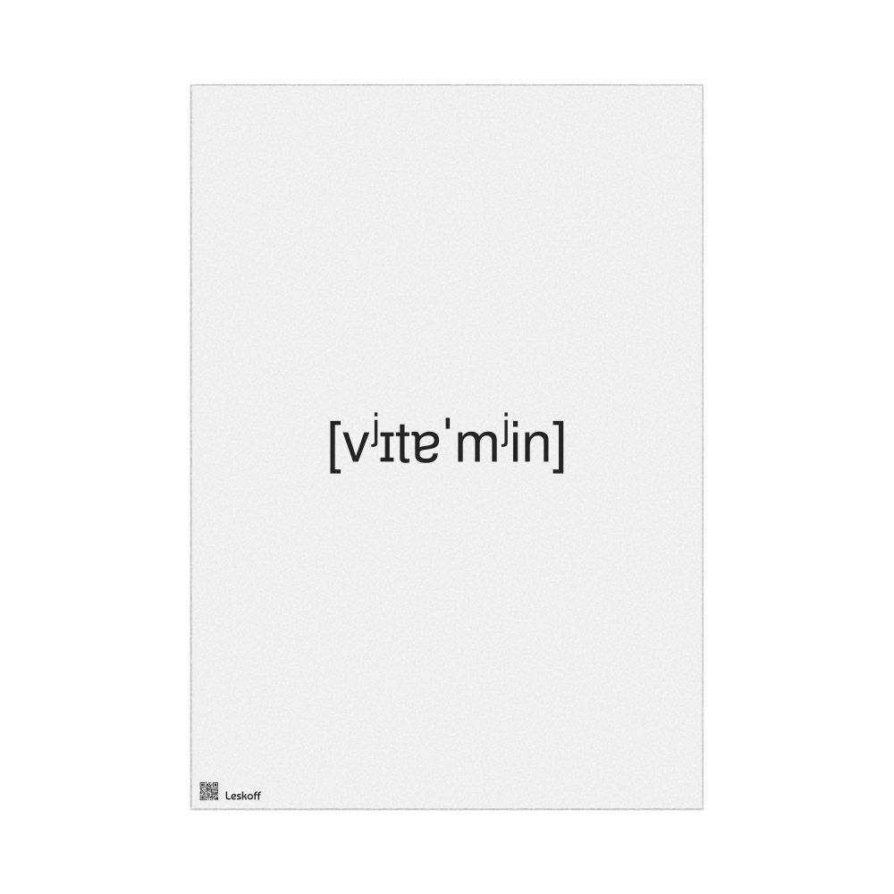 Leskoff витамин IPA Transcription Poster, image 1 of 1