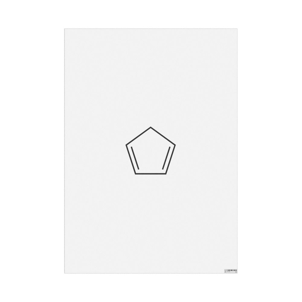 Leskoff Cyclopentadiene Molecule Poster, 2D Structure, image 1 of 1