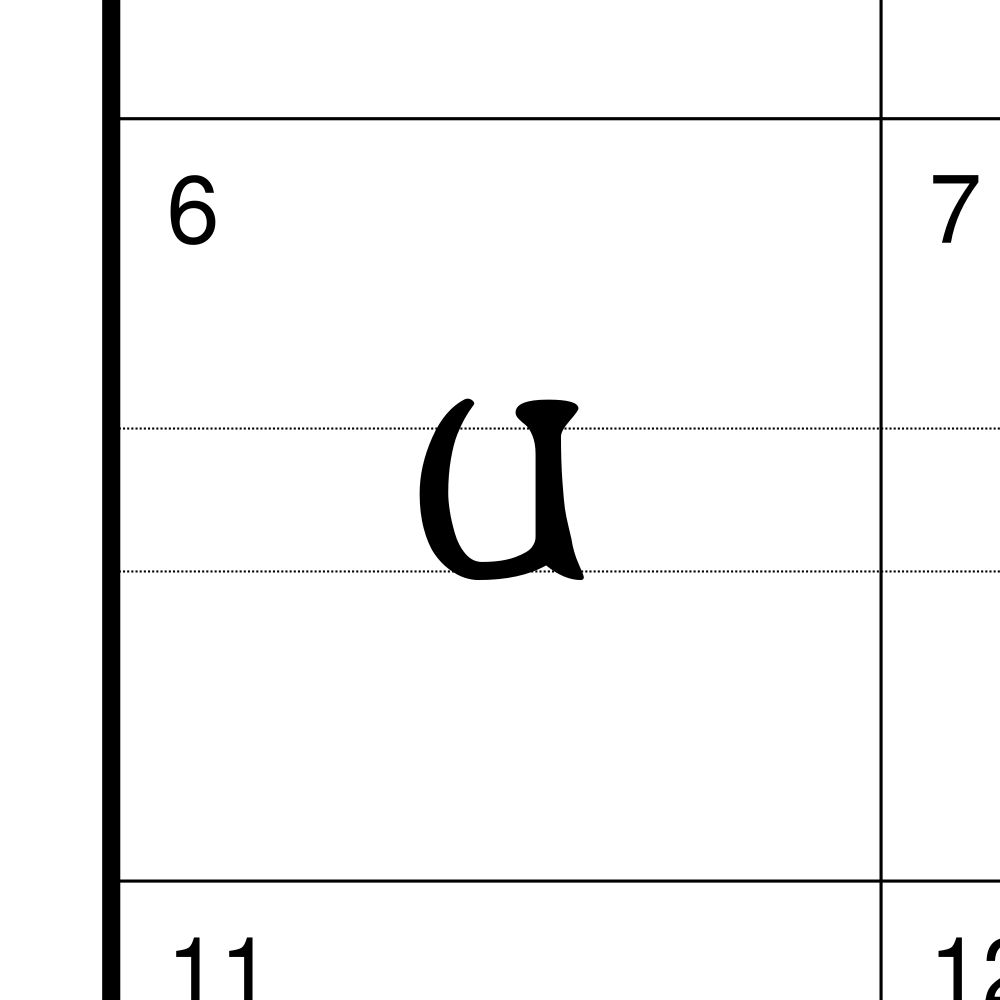 Leskoff Gothic Alphabet Chart, 23.4 x 33.1 in (59.4 x 84.1 cm, Poster / Wall Chart), Czech-Labeled, image 2 of 2