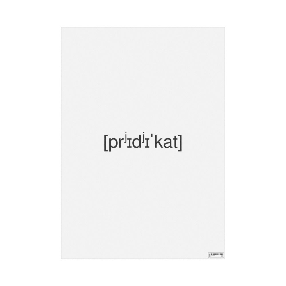 Leskoff предикат IPA Transcription Poster, image 1 of 1