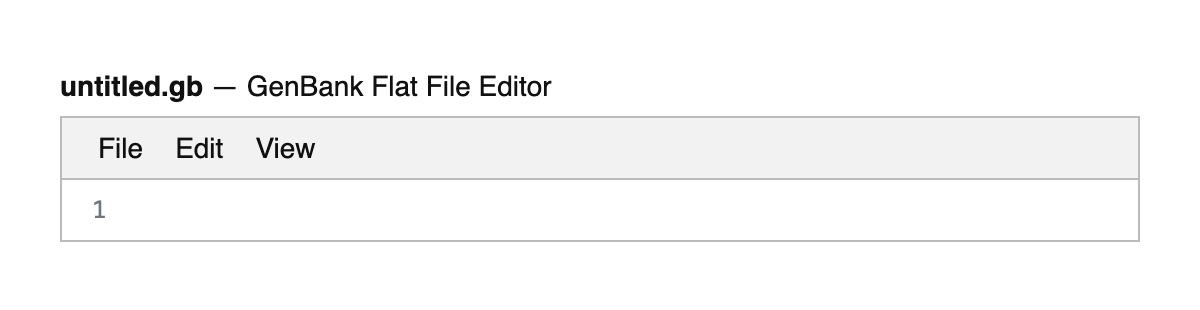 GenBank Flat File Editor