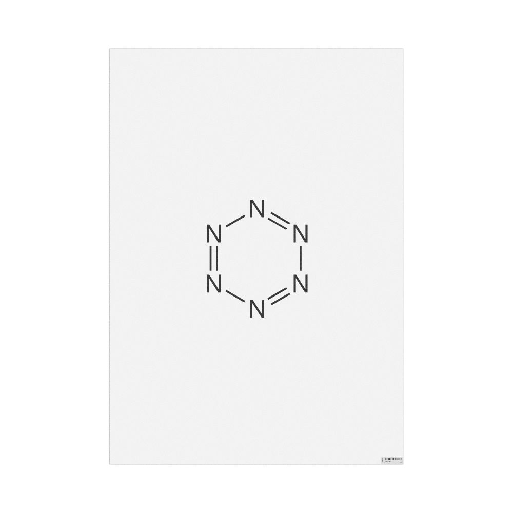 Leskoff Hexazine Molecule Poster, 2D Structure, image 1 of 1