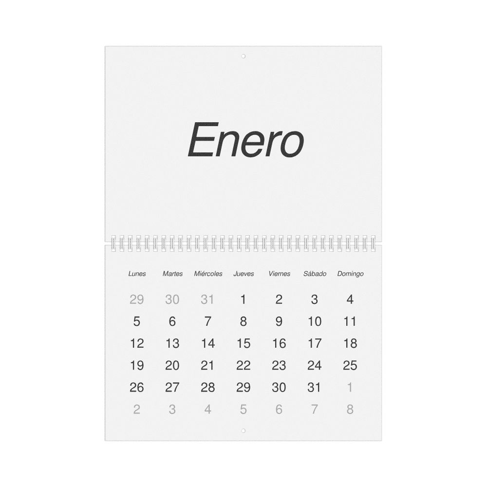Leskoff 2026 Wall Calendar, Quechua-Labeled, Monday-Start Layout, Wire-Bound, 11.7 x 8.3 in (29.7 x 21.0 cm), image 1 of 1