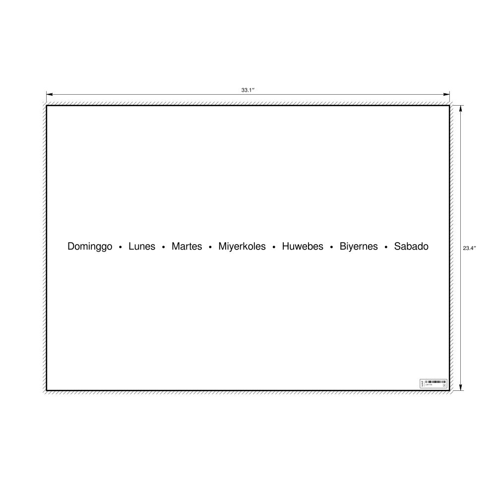 Leskoff Days of the Week Poster, Waray-Labeled, image 1 of 1