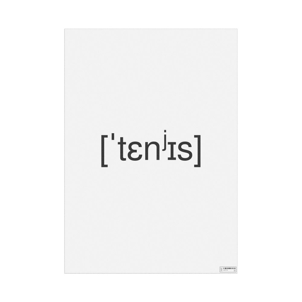 Leskoff теннис IPA Transcription Poster, image 1 of 1