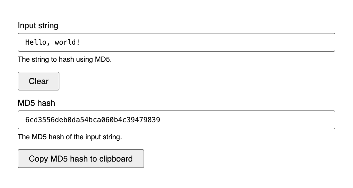 MD5 Hash Generator