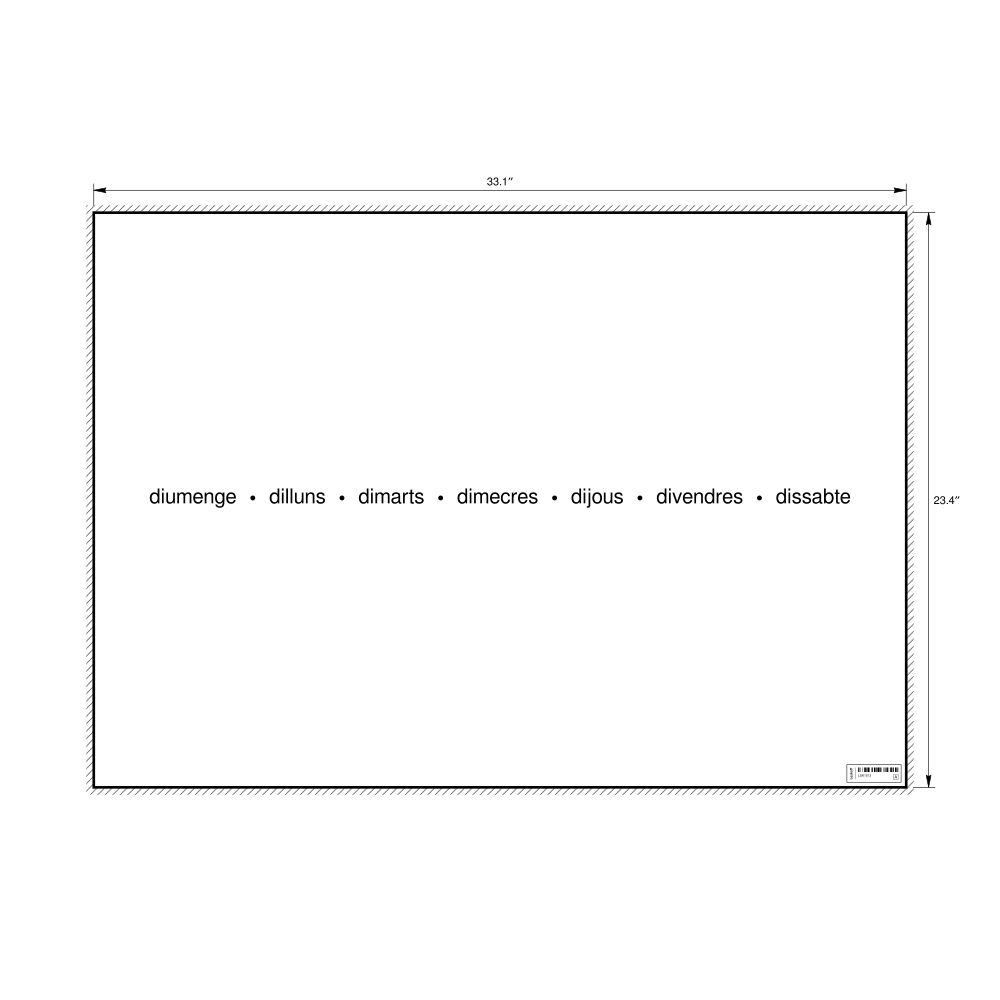 Leskoff Days of the Week Poster, Catalan-Labeled, image 1 of 1