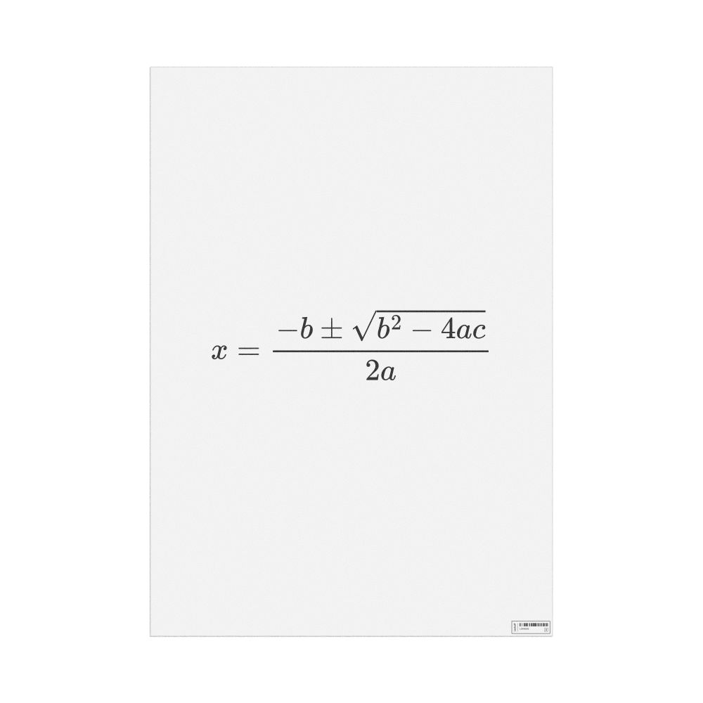 Leskoff Quadratic Formula Poster, image 1 of 1