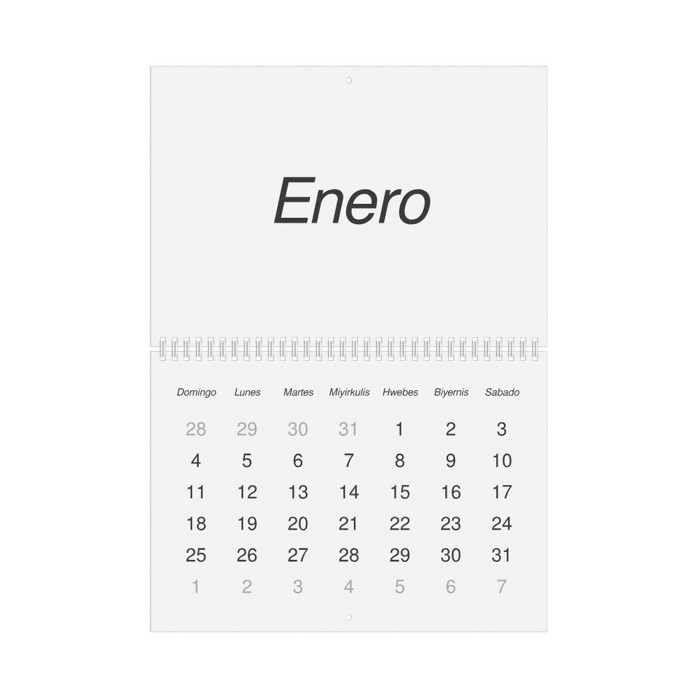 Leskoff 2026 Wall Calendar, Masbateño-Labeled, Sunday-Start Layout, Wire-Bound, 11.7 x 8.3 in (29.7 x 21.0 cm), image 1 of 1