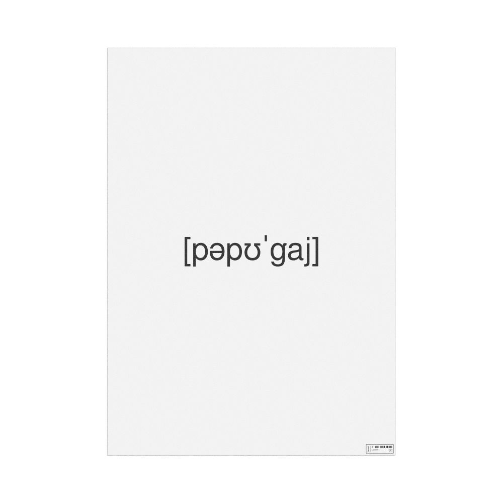 Leskoff попугай IPA Transcription Poster, image 1 of 1