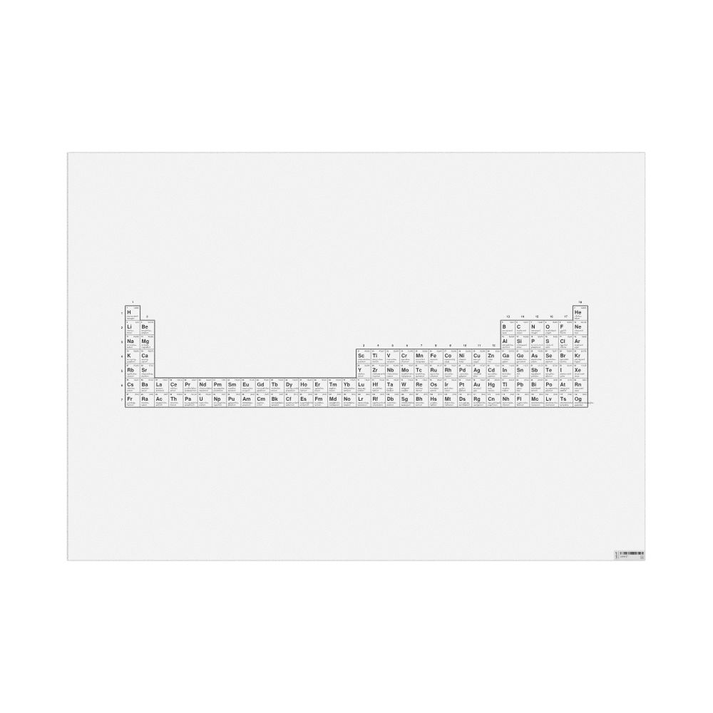Leskoff Periodic Table Chart, 32-Column Layout, Malayalam/English-Labeled, 33.1 x 23.4 in (84.1 x 59.4 cm, Poster / Wall Chart), image 1 of 1