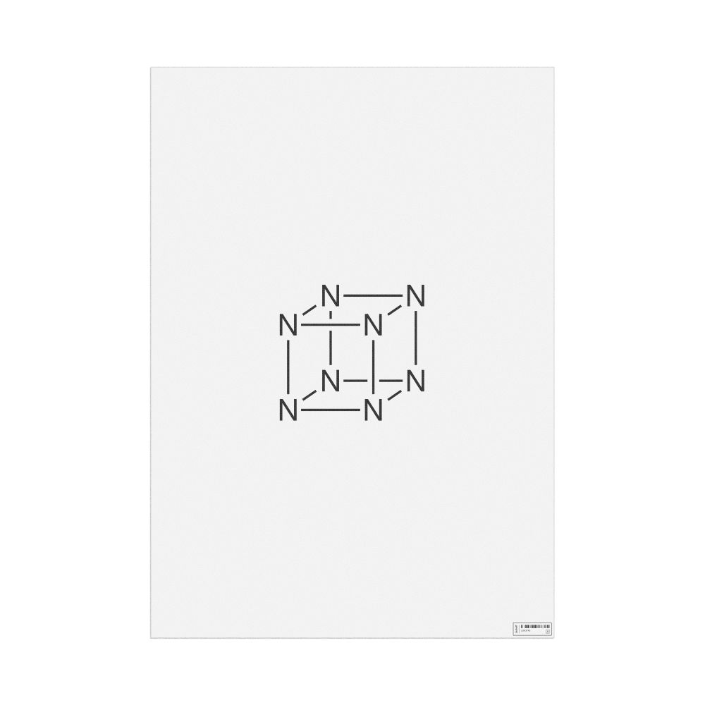 Leskoff Octaazacubane Molecule Poster, 2D Structure, image 1 of 1
