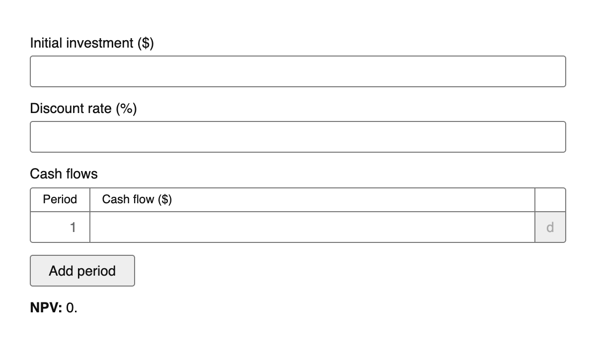NPV Calculator