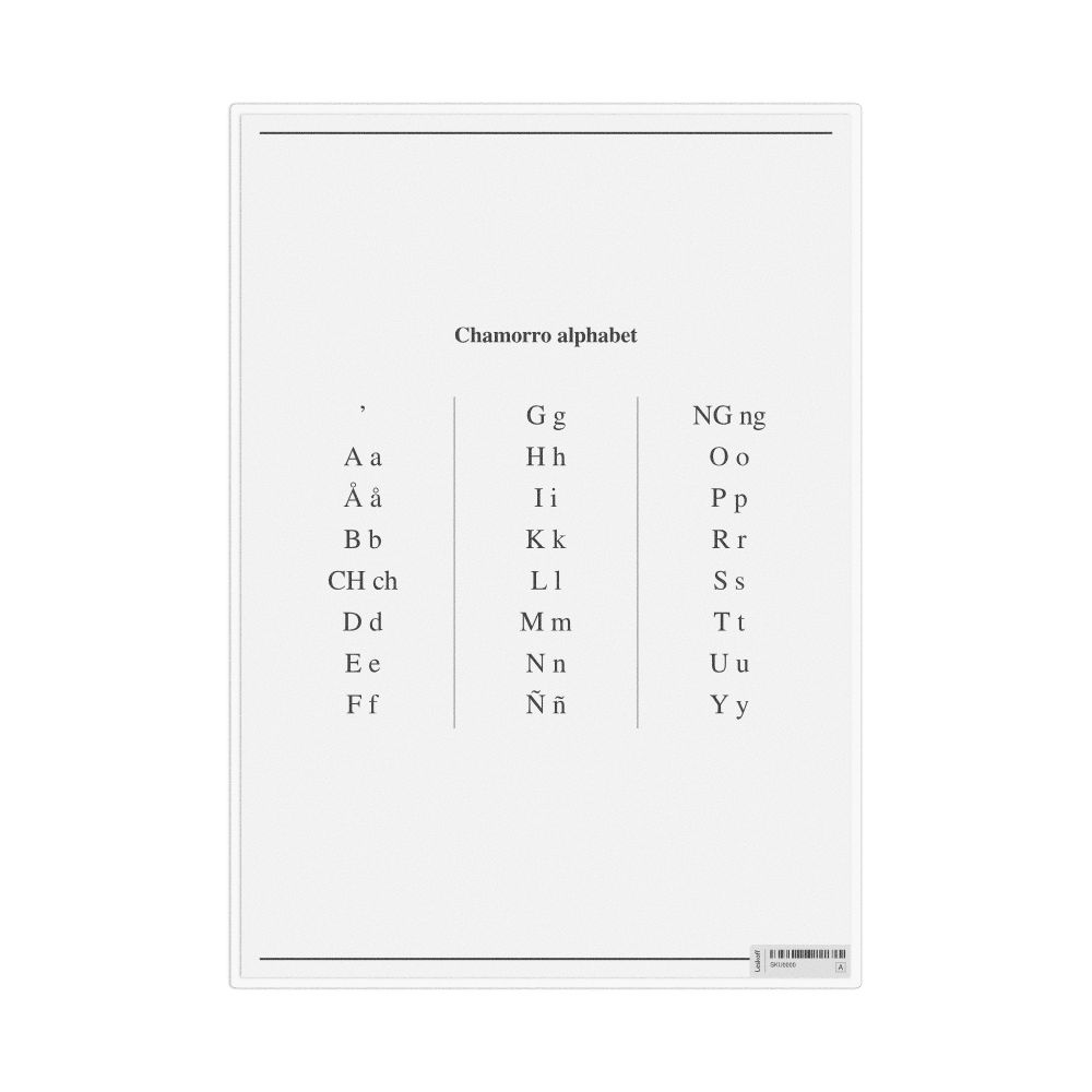Leskoff Chamorro Alphabet Chart, image 1 of 1