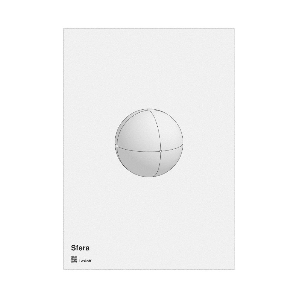 Leskoff Sphere Poster, Feature View, Azerbaijani-Labeled, image 1 of 1