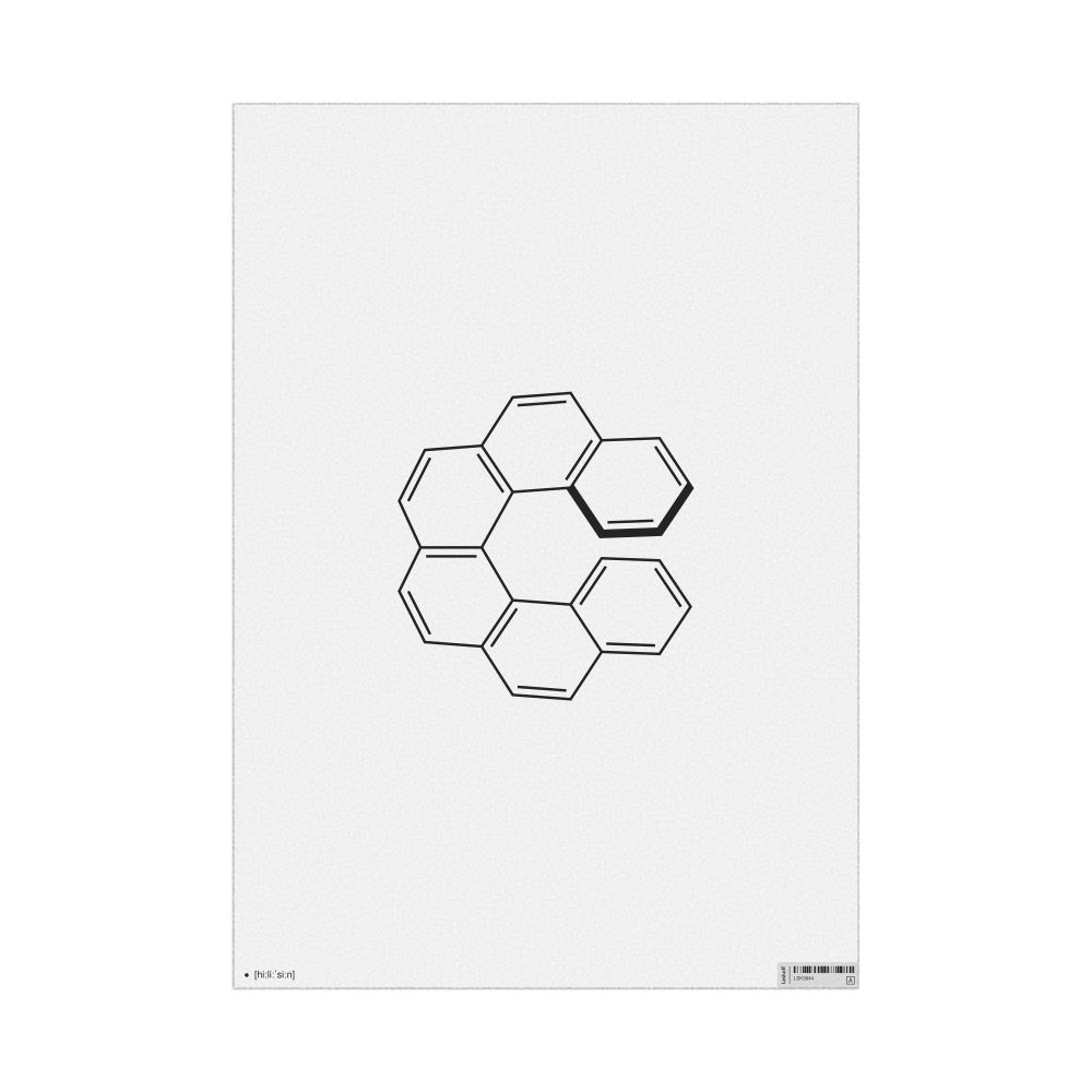 Leskoff Helicene Molecule Poster, 2D Structure, IPA-Labeled (Arabic), image 1 of 1