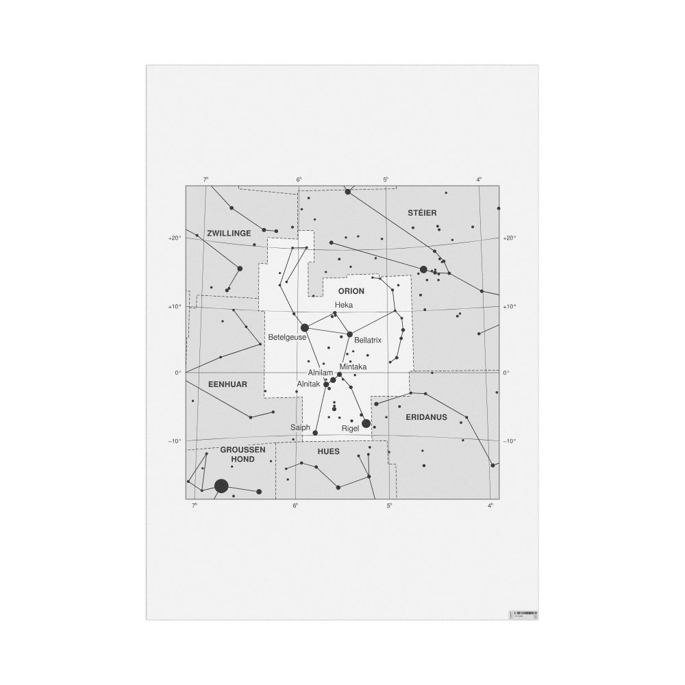 Leskoff Orion Constellation Poster, Luxembourgish-Labeled, image 1 of 1