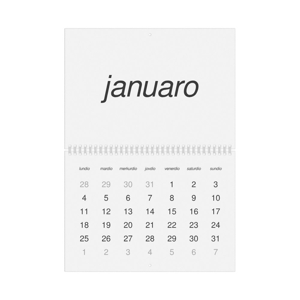 Leskoff 2027 Wall Calendar, Ido-Labeled, Monday-Start Layout, Wire-Bound, 11.7 x 8.3 in (29.7 x 21.0 cm), image 1 of 1