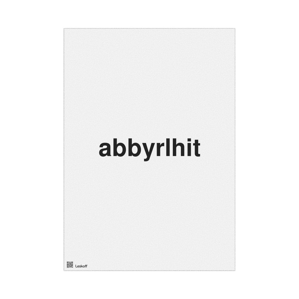 Leskoff abbyrlhit Poster, image 1 of 1