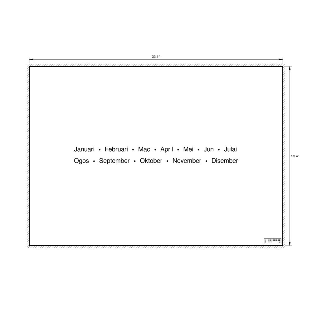 Leskoff Months of the Year Poster, Malay-Labeled, image 1 of 1