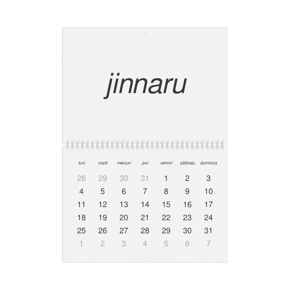 Leskoff 2027 Wall Calendar, Sicilian-Labeled, Monday-Start Layout, Wire-Bound, 11.7 x 8.3 in (29.7 x 21.0 cm), image 1 of 1