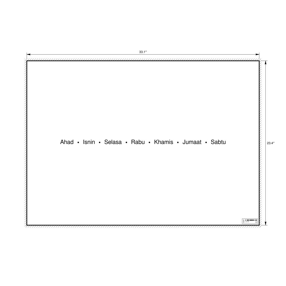 Leskoff Days of the Week Poster, Malay-Labeled, image 1 of 1