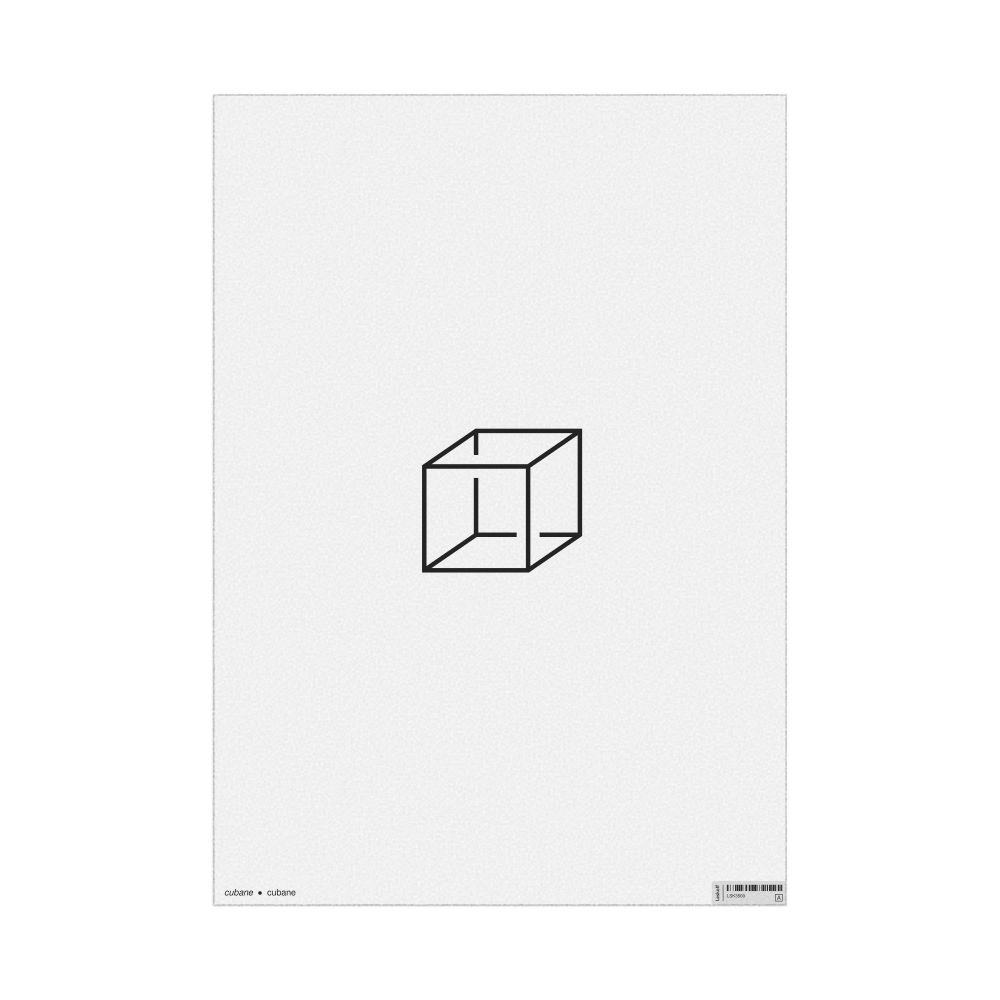 Leskoff Cubane Molecule Poster, 2D Structure, French/English-Labeled, image 1 of 1