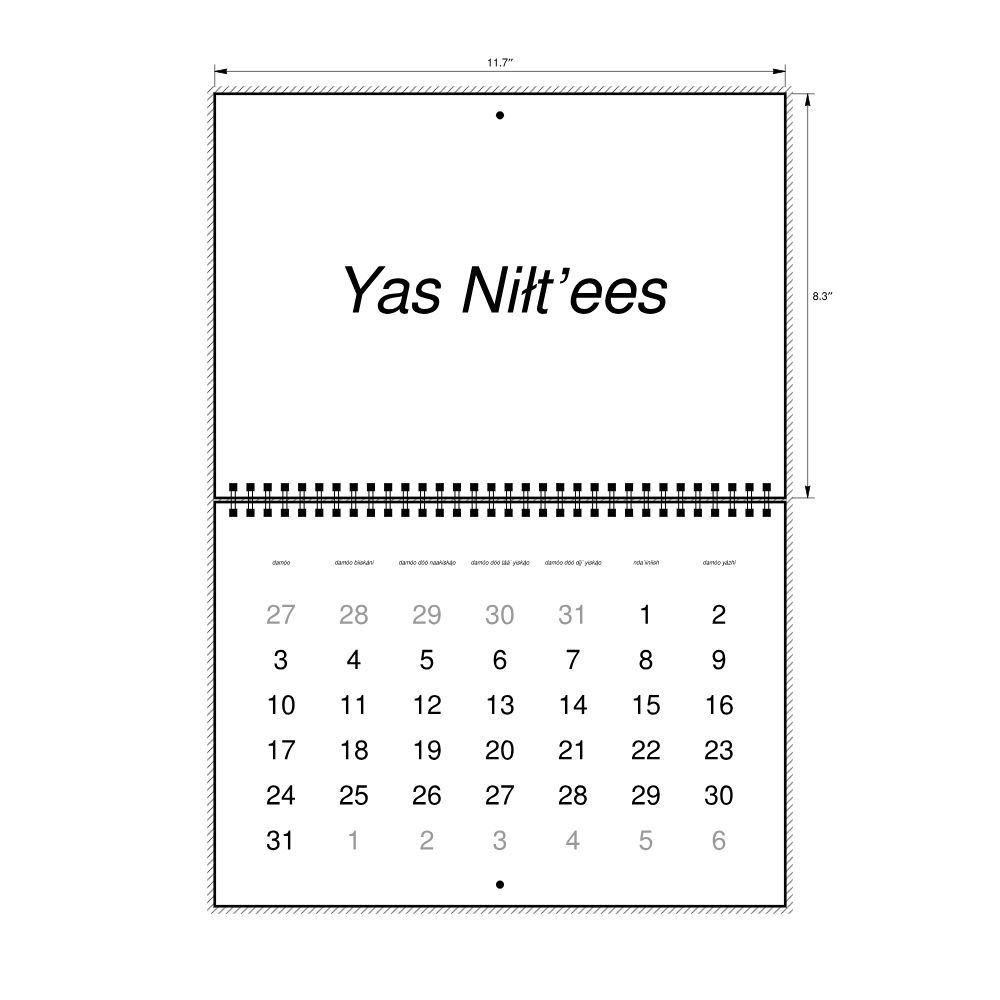 Leskoff 2027 Wall Calendar, Navajo-Labeled, Sunday-Start Layout, Wire-Bound, 11.7 x 8.3 in (29.7 x 21.0 cm), image 2 of 2